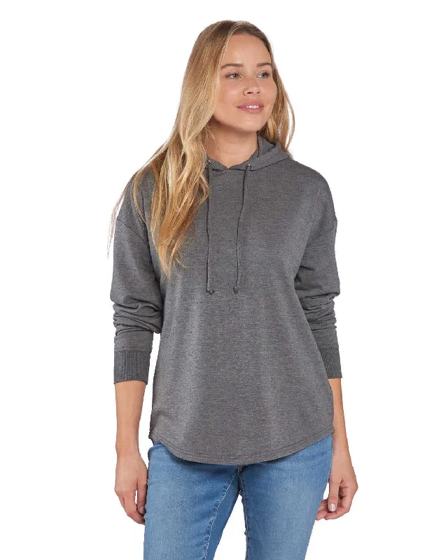 Boxercraft BW5301 Women's Dream Fleece Hooded Pullover - Black Heather