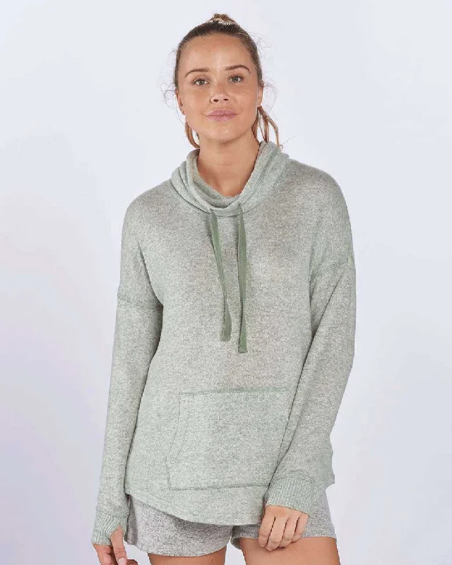 Boxercraft L12 Women's Cuddle Cowl Pullover - Sage Heather