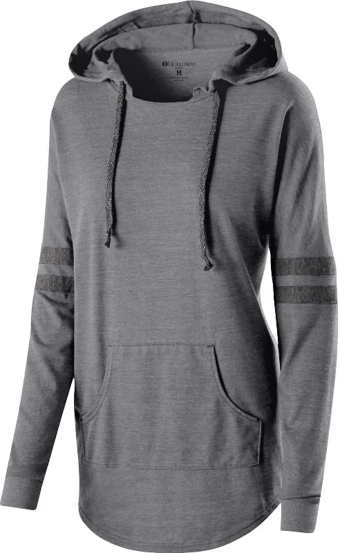 Holloway 229390 Ladies' Hooded Low Key Pullover - Vintage Gray Black