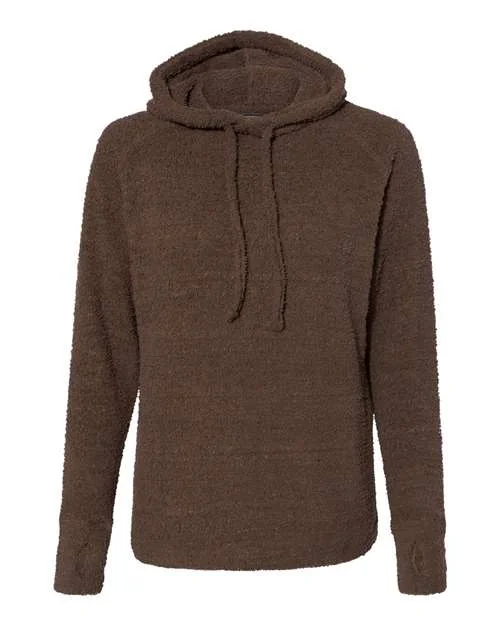 J. America 8680 Womens Teddy Fleece Hooded Pullover - Bear